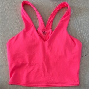 ALO Yoga Bright Pink Sports Bra